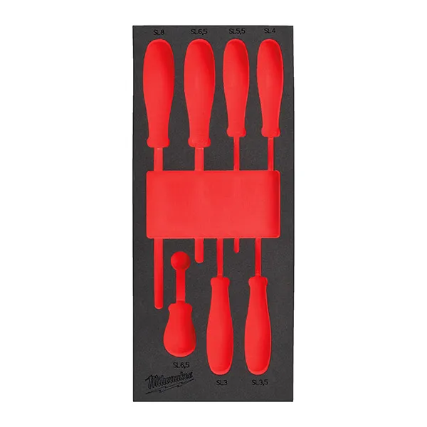 Inserție spumă goală, 7 buc șurubelnițe SL