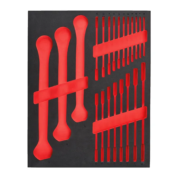 Inserție spumă goală, 22 buc chei combinate cu clichet MAX BITE™