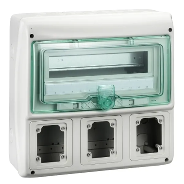 Cofret Kaedra, pentru Prize El., 340 X 335 Mm, 13 Module, 3 deschideri