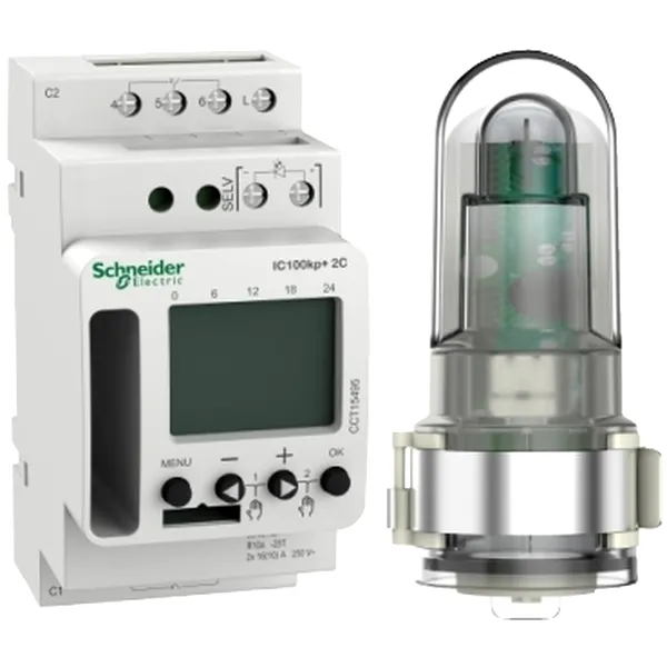 Intrerupator crepuscular programabil inteligent Acti9 IC100kp+ 2C (1, 99000 lux)