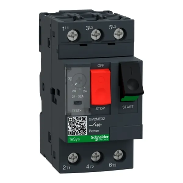 Motor circuit breaker, TeSys Deca, 3P, 24 to 32A, thermal magnetic, screw clamp terminals