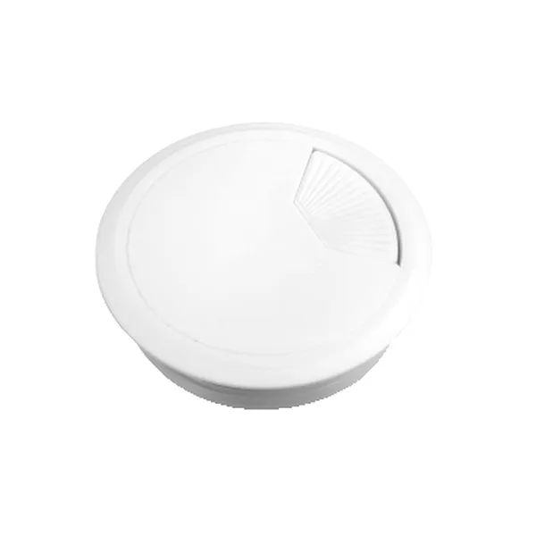 Unica system+, 2xSuport trecere cabluri birou, diametru 80mm, alb