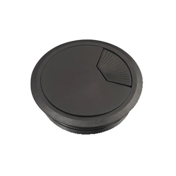 Unica system+, 2xSuport trecere cabluri birou, diametru 80mm,negru