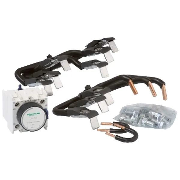 Kit for star delta starter assembly of for 2 x LC1D80 contactors and 1 x LC1D50 or LC1D65 contactor, with timer block