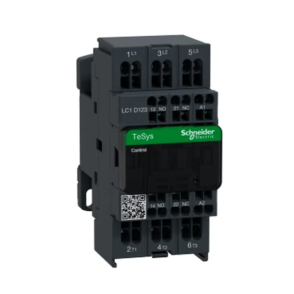 Contactor, TeSys Deca, 3P(3 NO), AC-3/AC-3e, <= 440V, 12A, 120V AC 50/60Hz coil, spring