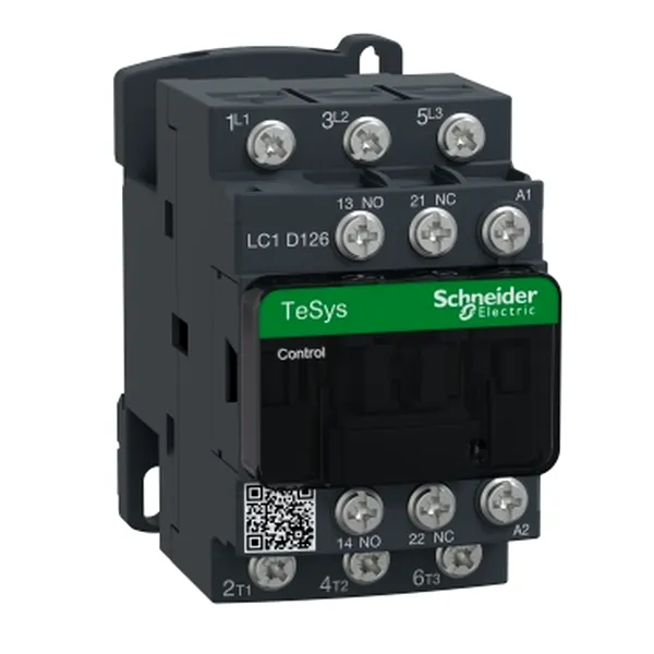 Contactor, TeSys Deca, 3P(3 NO), AC-3/AC-3e, <= 440V, 12A, 220V AC 50/60Hz coil, Lugs-ring terminals