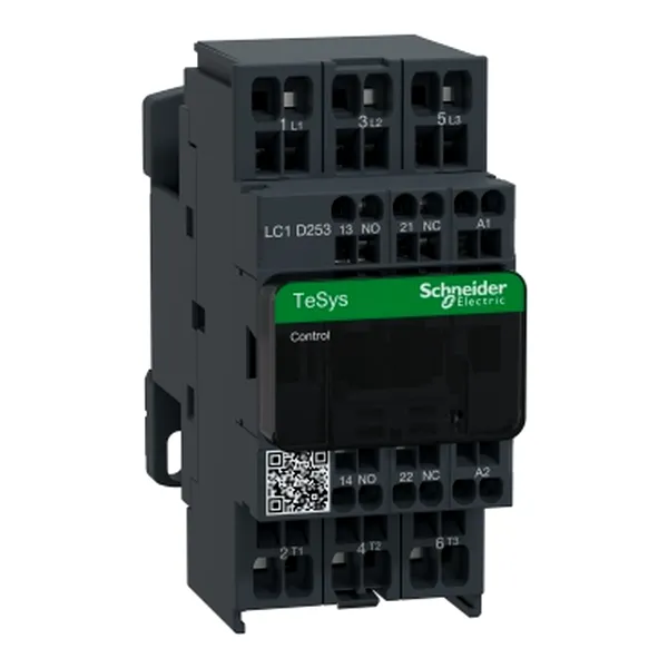 Contactor, TeSys Deca, 3P(3 NO), AC-3/AC-3e, 0 to 440V, 25A, 220VAC 50/60Hz coil, spring