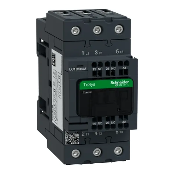 Contactor, TeSys Deca, 3P(3 NO), AC-3/AC-3e, 0 to 440V, 50A, 48VAC 50/60Hz coil, spring