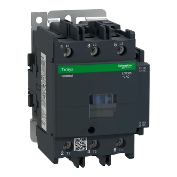Contactor, TeSys Deca, 3P(3NO), AC-3/AC-3e, 440V, 95A, 220V AC 50/60Hz coil, screw clamp terminals