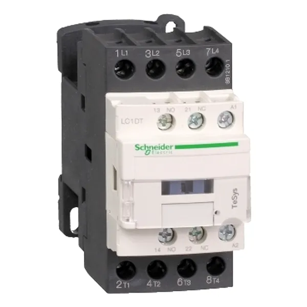 Contactor, TeSys Deca, 4P(4 NO), AC-1, <= 440V, 32A, 100V AC 50/60Hz coil, lugs-ring terminals