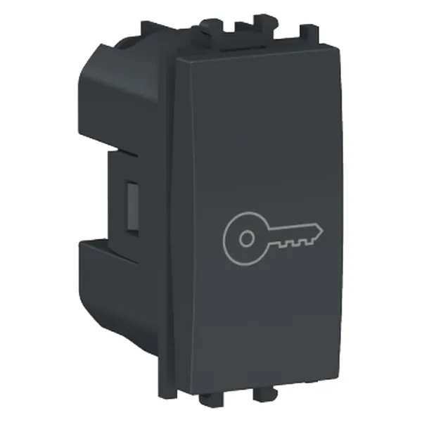 Easy Styl, Intrerupator cu revenire, simbol cheie, 1M, negru