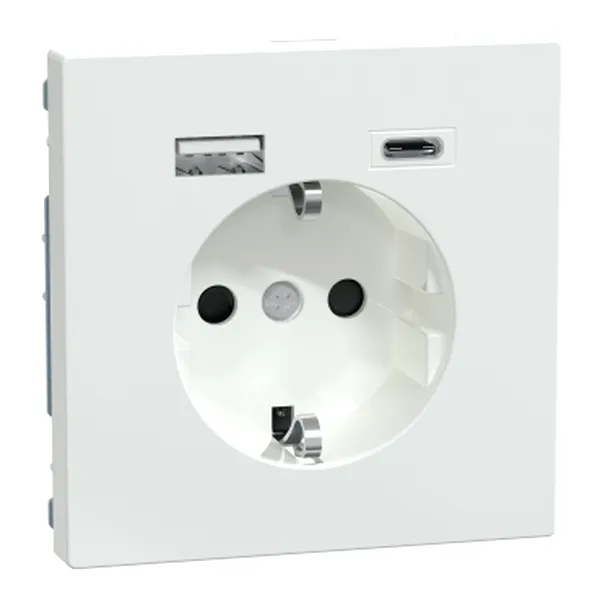 Merten SysD Priza 2P+E+USB A+C 3A obt alb lotus