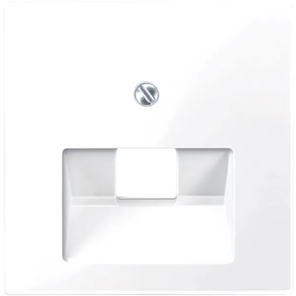 Placa Centrala pentru Insertie Rj45, 1 Port, Alb Intens, Lucios, Sistem M