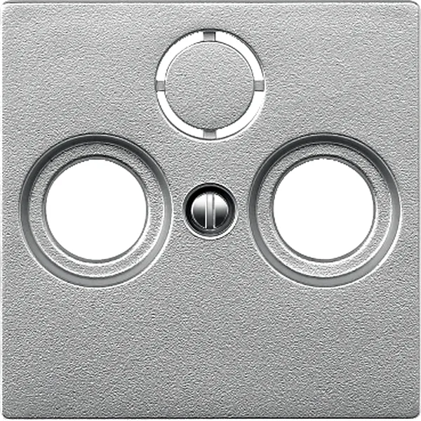 Placa Centrala pentru Iesiri Priza Antena 2/3 Orificii, Aluminiu, Sistem M