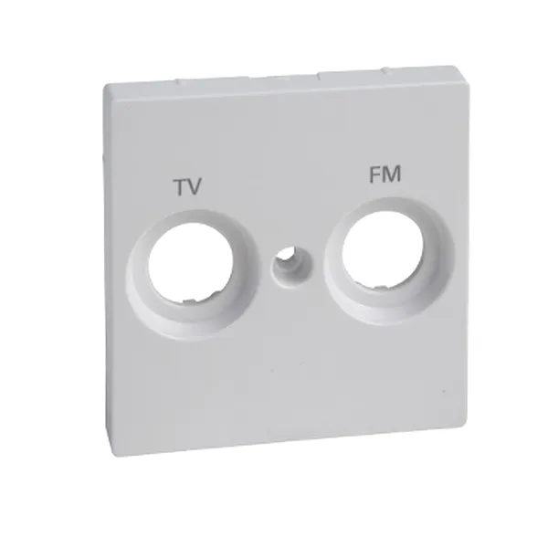 Placa Centrala Marcata Fm+Tv pentru Iesire Priza Antena, Alb Intens, Lucios