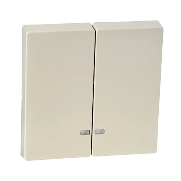 Clapeta 2 Butoane cu Fereastra Indicator, Alb, Lucios, Sistem M