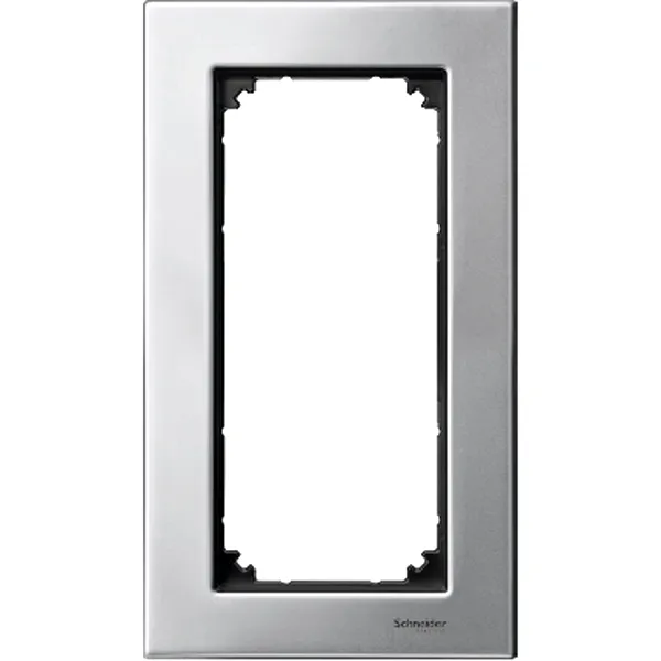 Rama Metalica, 2 Aparate fara Piesa Centrala, Argint Platinat, M-Elegance