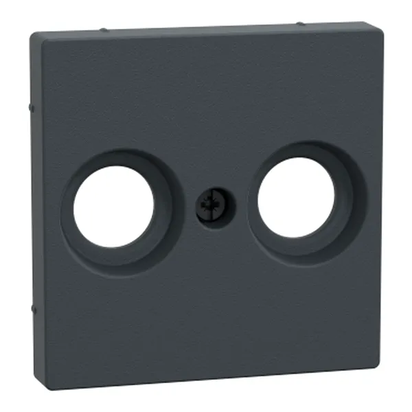 Placa Centrala pentru Priza Antena, 2 decupaje, Antracit, Sistem M