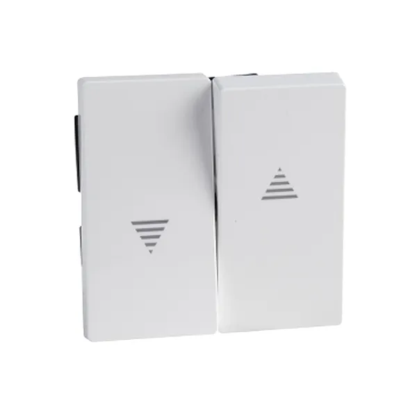 Clapeta pentru Comutator Si Buton Rulou Storuri, Alb Intens, Lucios, Sistem M