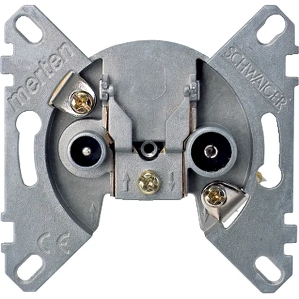 Priza Intermediara Antena-Iesire Insert, 2 Iesiri R/Tv+Sat