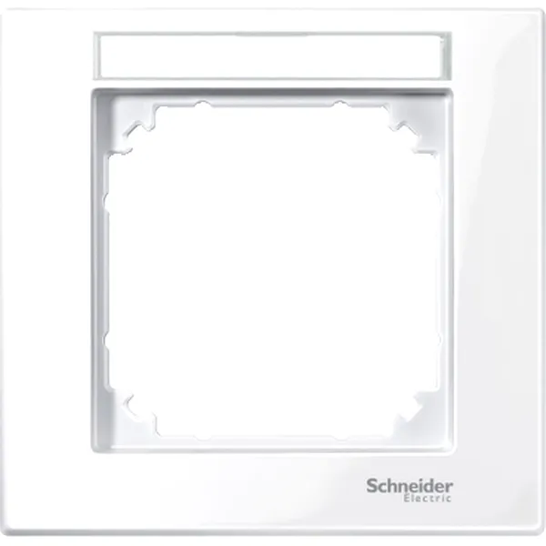 Rama M-Plan, 1-Port, cu Optiune de Etichetare, Alb Intens, Lucios