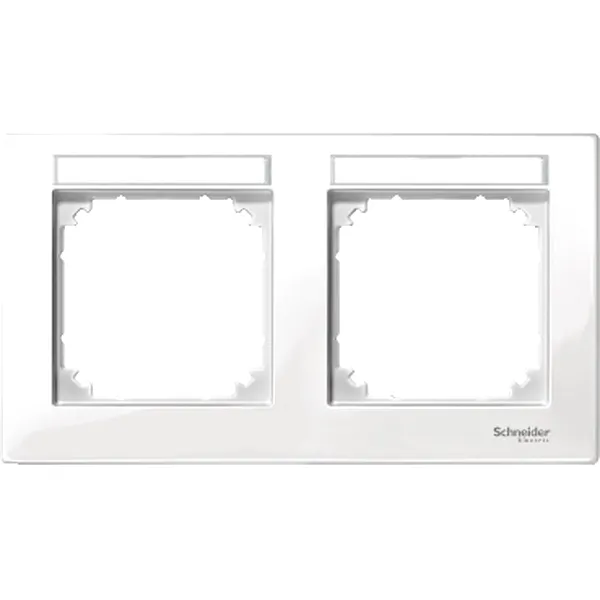 Rama dubla cu Optiune de Etichetare, Instalare Orizon., Alb Polar, Lucios