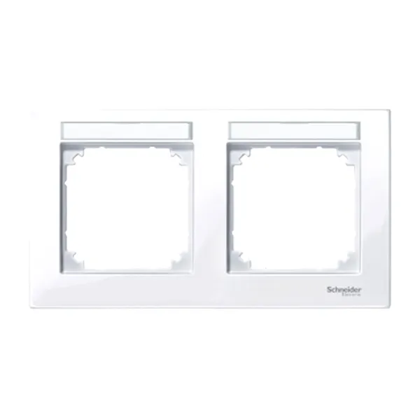 Rama dubla cu Optiune de Etichetare, Instalare Orizon., Alb Intens, Lucios