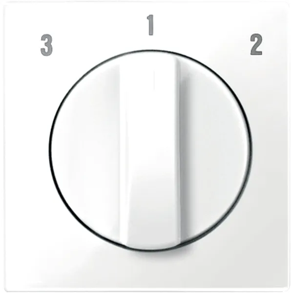 Placa Centrala pentru Comutator Rotativ Ventilator,Alb Polar, Lucios, Sistem M