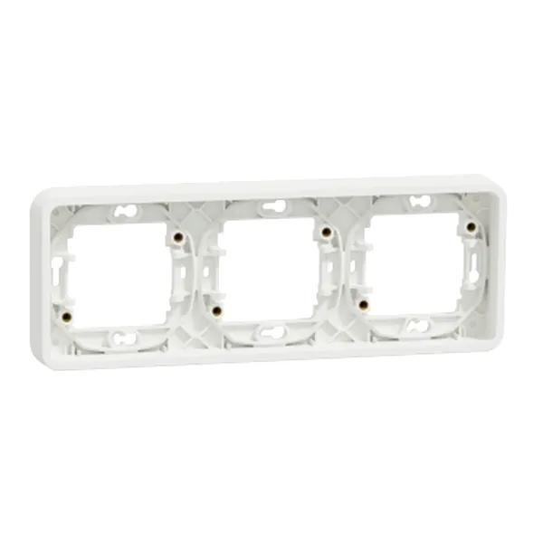 Mureva Styl suport fixare 3 posturi ST, orizontala, alb