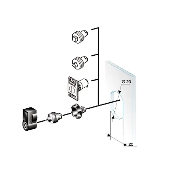 Insertie Patrata Incuietoare 6Mm, Pentru Carcase Spacial Crn Sau Thalassa Plm