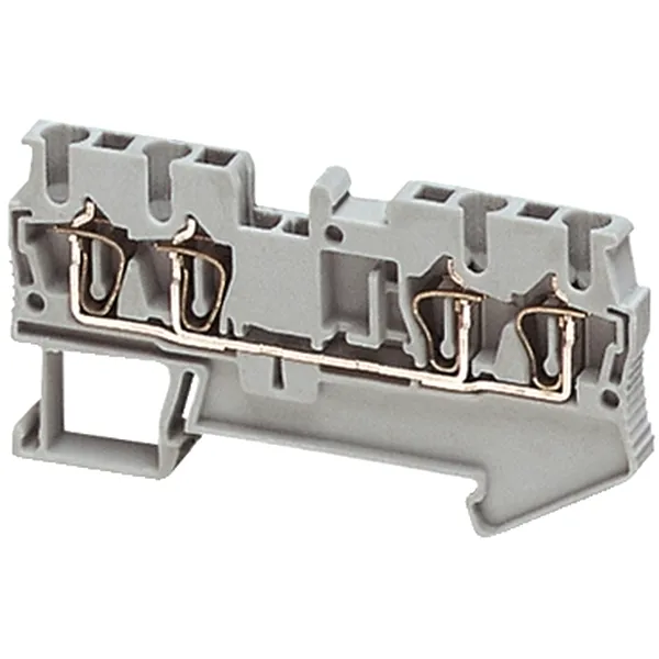 Bloc terminal cu surub, 4 pct, 2.5 MM, gri