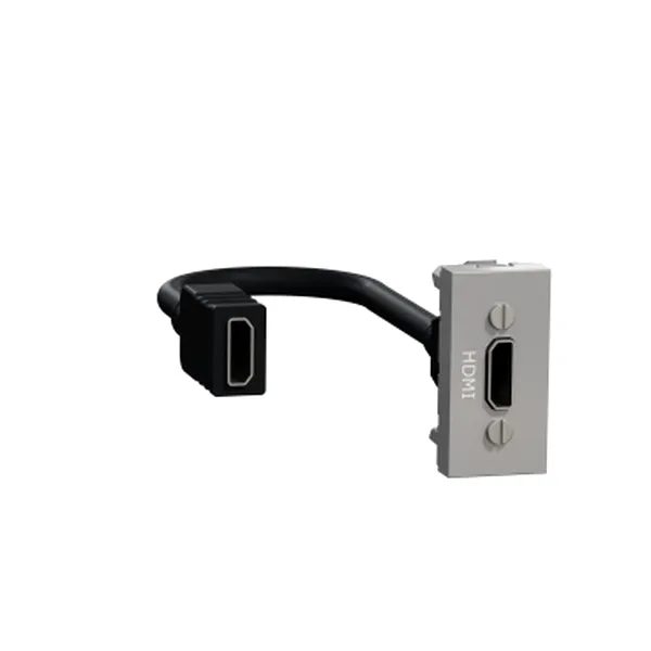 Noua Unica, Priza HDMI precablata 1m, aluminiu