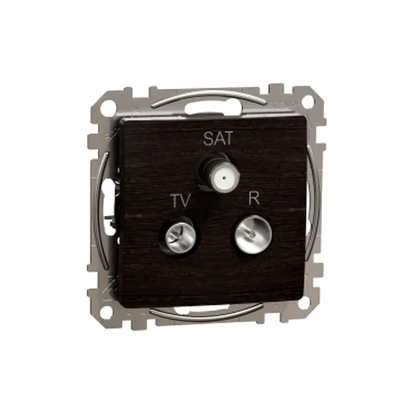 Sedna Elements, Priza TV-R-SAT finala 4dB, wenge