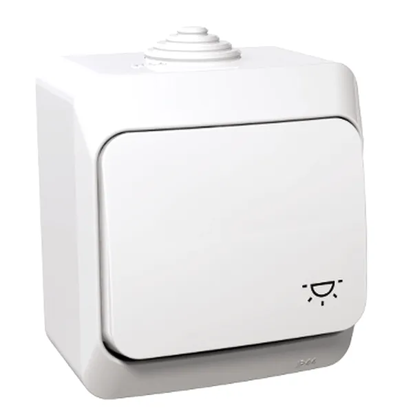 Cedar Plus, Intrerupator simbol lumina 16A IP44 PT alb