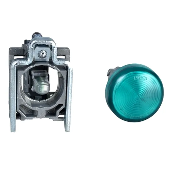 Lampa pilot rotund  22, Ip65, Verde, Led Integ., 230, 240 V, Papuci, Atex